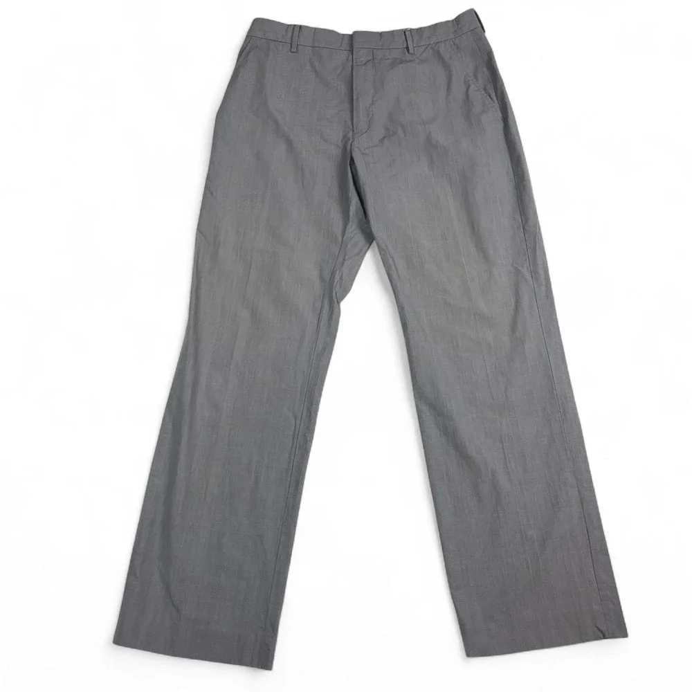 Banana Republic Mens 34x32 Gray Glen Plaid Pants Dark Academia Preppy Old Money